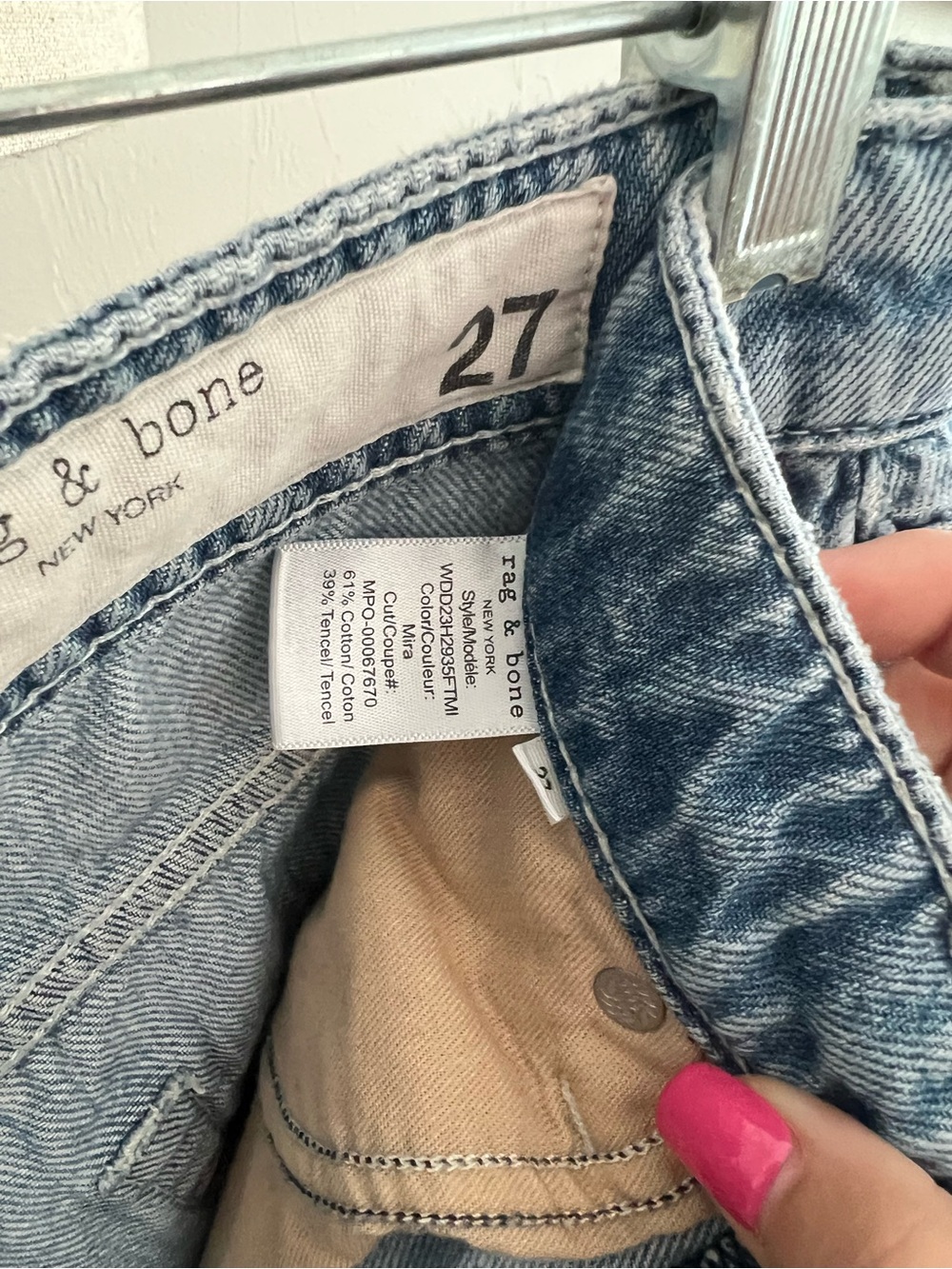 Rag & Bone Featherweight Logan Straight wide Leg Jeans - Picture 7 of 10